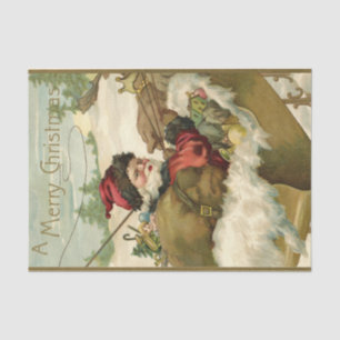 Papel De Seda Santa en su Sleigh
