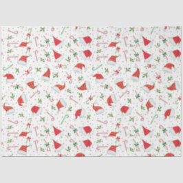 Papel De Seda Santa Hats y Candy Canes