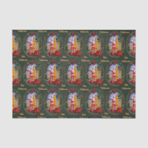 Papel De Seda Santa hawaiano con la tabla hawaiana