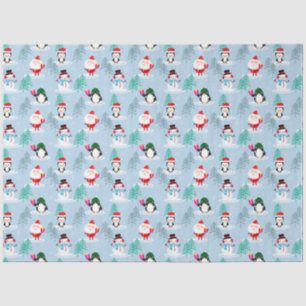 Papel De Seda Santa, hombres de nieve y presentes