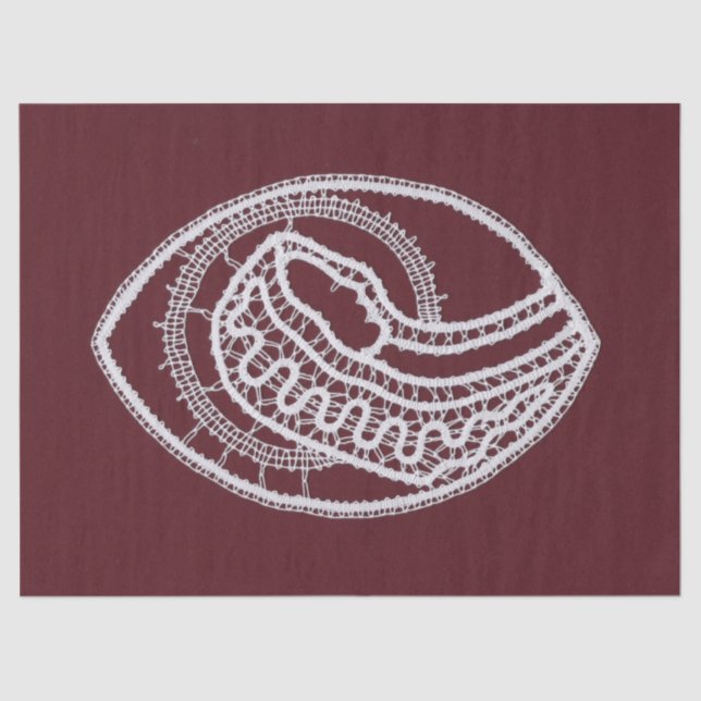 Papel De Seda Santa María de la Virgen, encaje (Anverso)