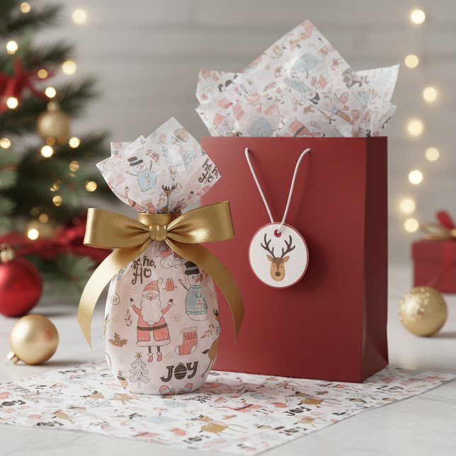Papel De Seda Santa, Muñeco de Nieve, Reno Patrón ID559 (Subido por el creador)