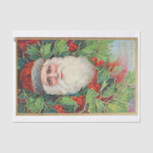 Papel De Seda Santa Postcard victoriano vintage original (no AI)