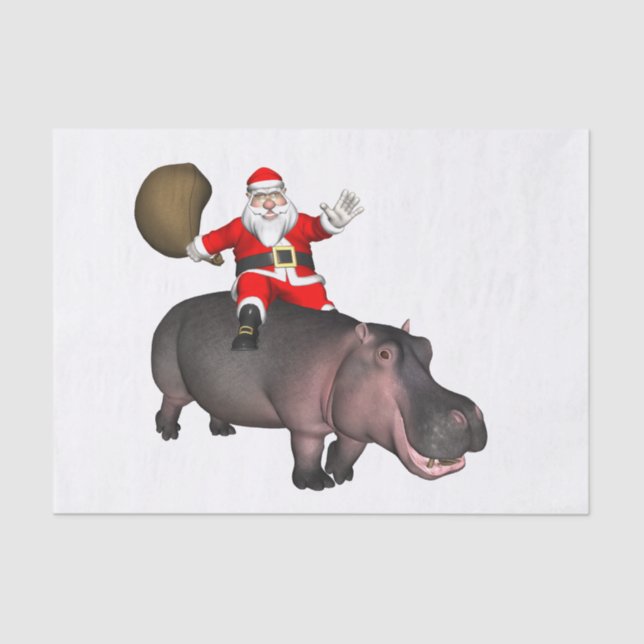 Papel De Seda Santa Riding En Hippo (Anverso)