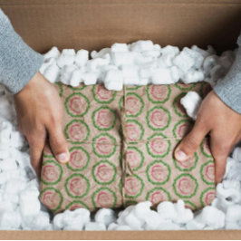 Papel De Seda Santa rosa vintage enmarcada por una Navidad de fl