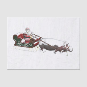 Papel De Seda Santa Sled Borrada Por Hipopótamo