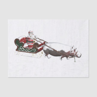 Papel De Seda Santa Sled Borrada Por Hipopótamo