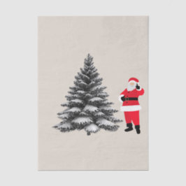 Papel De Seda Santa standing near pine tree