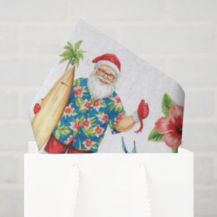 Papel De Seda Santa Surf Shack Hawái – “¡Mele Kalikimaka!”