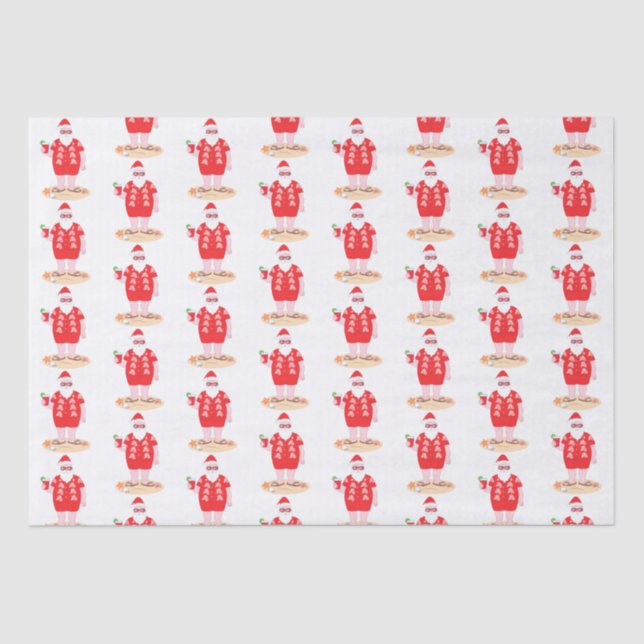 Papel De Seda Santa toma el día de la playa (Anverso)