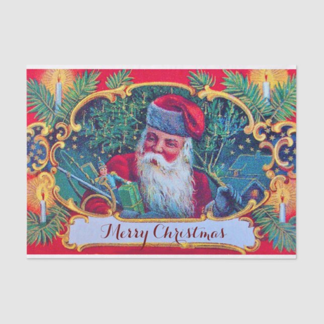 Papel De Seda SANTA VINTAGE Christmas (Anverso)
