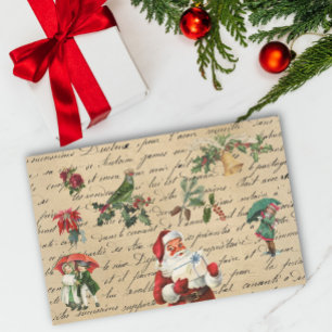 Papel De Seda Santa Vintage Decoupage Victoriano 