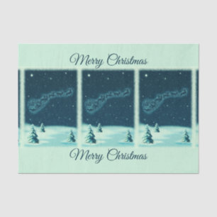 Papel De Seda Santa y sus Navidades de renos