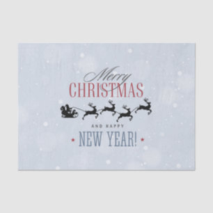 Papel De Seda Santa y sus Navidades de Silhouette de renos volad