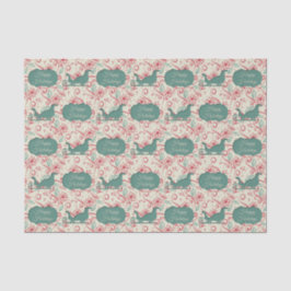 Papel De Seda Santas Sleigh Cutout Felices Fiestas Florecen