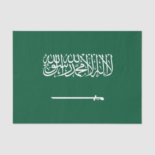 Papel De Seda Saudi Arabia Flag (Anverso)