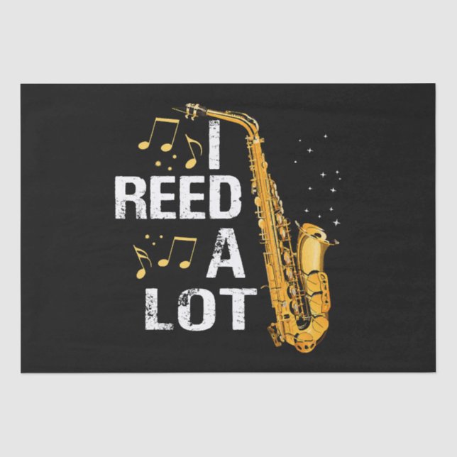 Papel De Seda Saxofón divertido (Anverso)