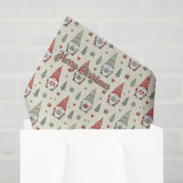 Papel De Seda Scandinavian Christmas Gnome Tissue Paper