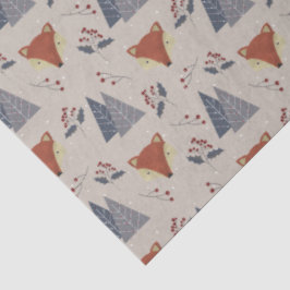 Papel De Seda Scandinavian Winter Fox & Holly Forest 