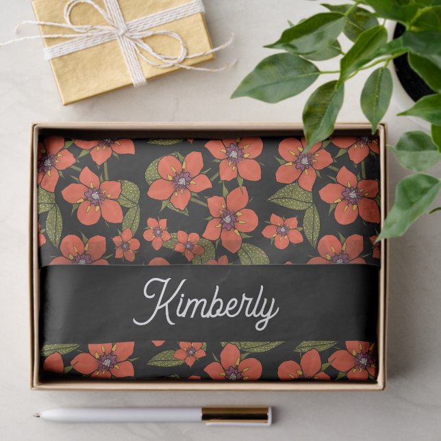 Papel De Seda Scarlet Pimpernel Watercolor Name (Regalo )