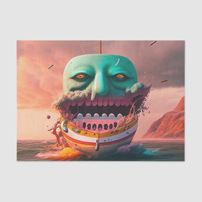 Papel De Seda Scary boat (Anverso)