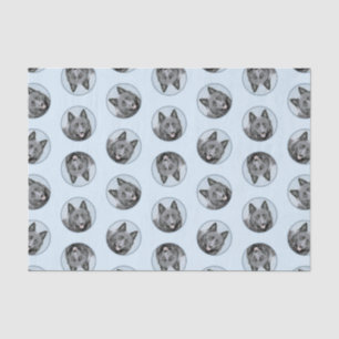 Papel De Seda Schipperke Pintura Negro Cute Original Perro Arte