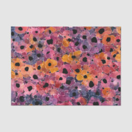 Papel De Seda Scientific Abstract Art: Bloom Ink Blot Pattern