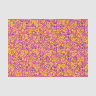 Papel De Seda Scooby-Doo   Funky Flower Pattern