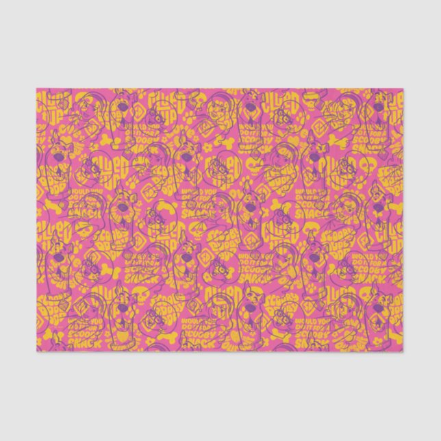 Papel De Seda Scooby-Doo | Funky Flower Pattern (Anverso)