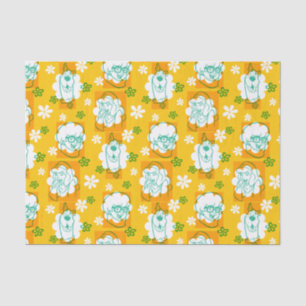 Papel De Seda Scooby-Doo Patrón floral de caracteres
