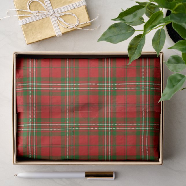 Papel De Seda Scott tartan red green plon (Regalo )