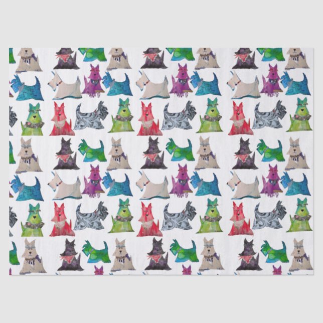 Papel De Seda Scotties Coloridos (Anverso)