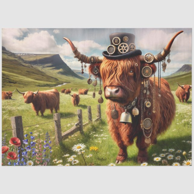 Papel De Seda Scottish Steerpunk (Anverso)