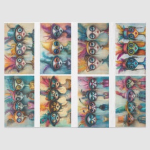 Papel De Seda Scrapbooking Wackadoodle Ladies 17x23=8.25x5 pulga