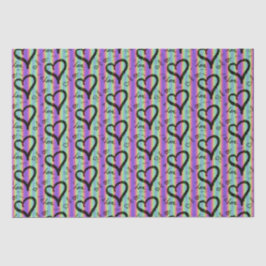 Papel De Seda Scribble Love Xoxo Heart Stripe Tejido Paper