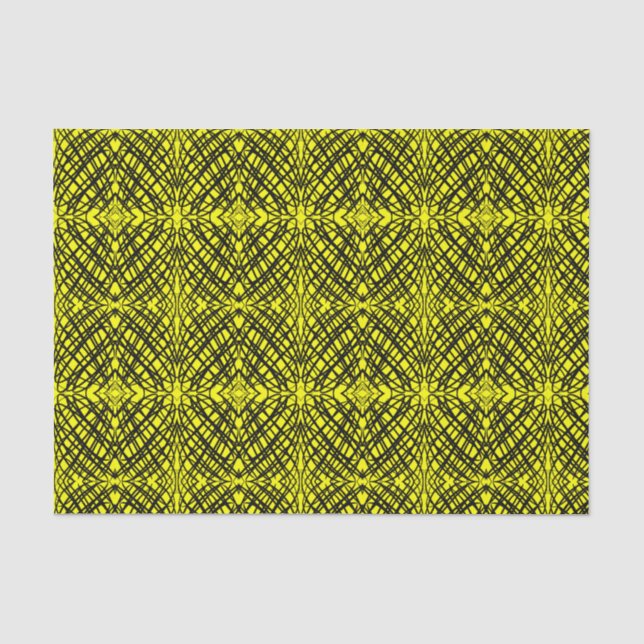Papel De Seda Scribe simple | Tejido Espejo | Amarillo | (Anverso)