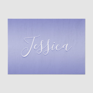 Papel De Seda Script Cursivo Editable Blanco y Violeta Púrpura