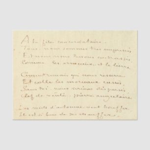 Papel De Seda Script francés manuscrito