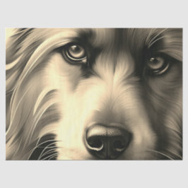 PAPEL DE SEDA SCRUFFY TERRIER DOG SEPIA