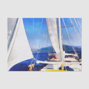 Papel De Seda Se Creó Tierra Para Que Los Barcos Visitaran Arte