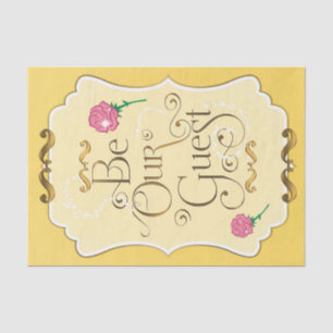 Papel De Seda Sé Nuestro Invitado Rosas Rosadas Princesa Amarill