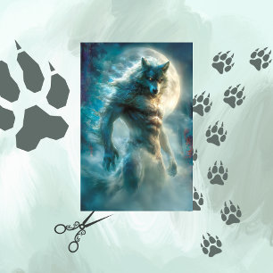 Papel De Seda Se Recupera El Werewolf De La Decoupage