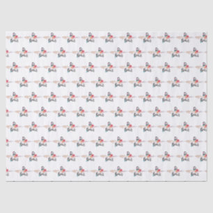 Papel De Seda Sé valiente flecha con flores