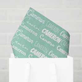 Papel De Seda Seafoam Mint Green Birthday Personalized Name