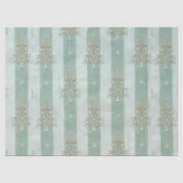 Papel De Seda Seafoam Stiped Velvet-Look Diamond Trees