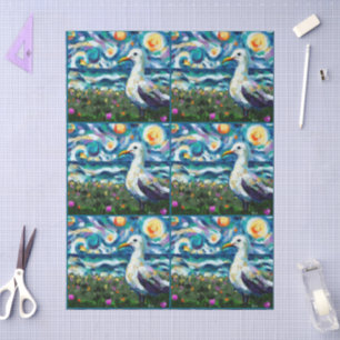 Papel De Seda Seagull Van Gogh Style Beach Sky Decoupage