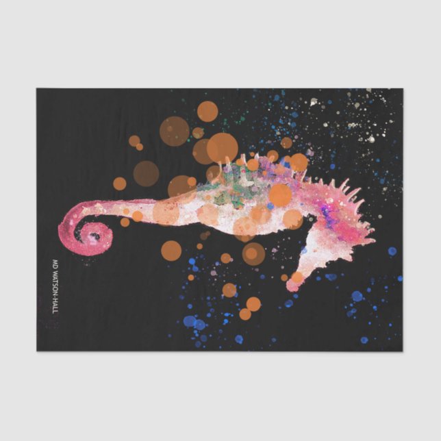Papel De Seda Seahorse - rosa (Anverso)