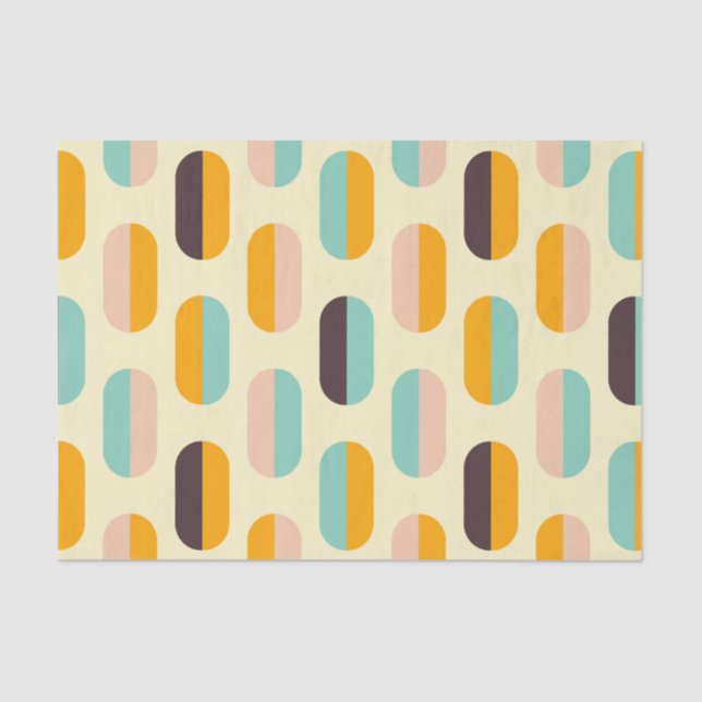 Papel De Seda Seamless geometric pattern in retro vibes (Anverso)