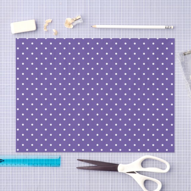 Papel De Seda Seamless  medium purple polka dot pattern (Artesanía)