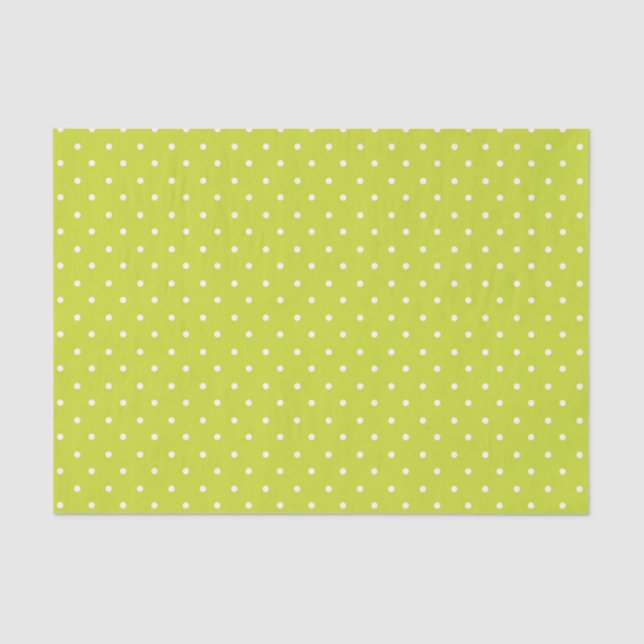 Papel De Seda Seamless pattern  bright lime polka dot pattern (Anverso)